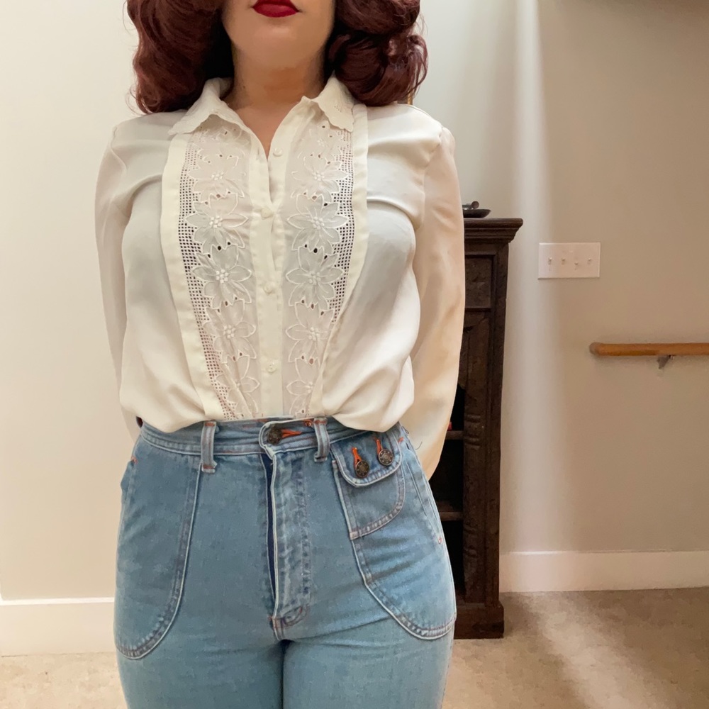 Vintage High Waisted Wide Leg Jeans